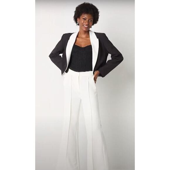 Johnny Wujek Women's Wide Leg Elastic Waist Dress Pants in Off White 2X $109 - Picture 1 of 4